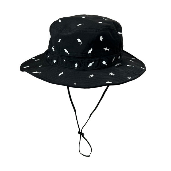 撥水アドベンチャーハット 【暑さ対策/日焼け対策】(さかなモノグラム)